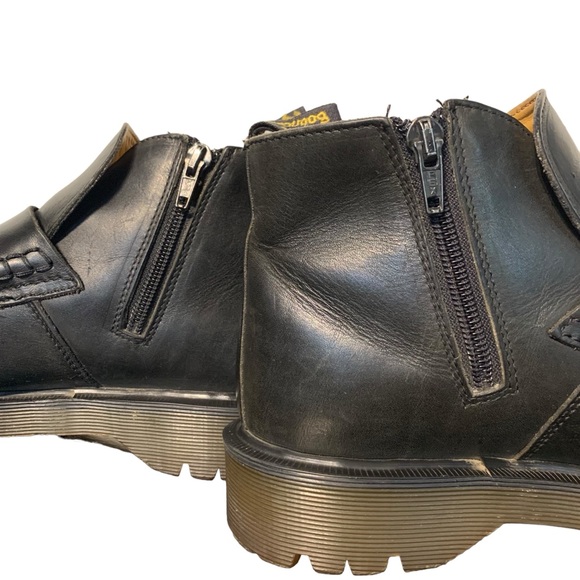 VINTAGE | RARE Dr. Martens Made in England Side Zip Chunky Ankle Loafer - M8/W10 - Picture 10 of 16